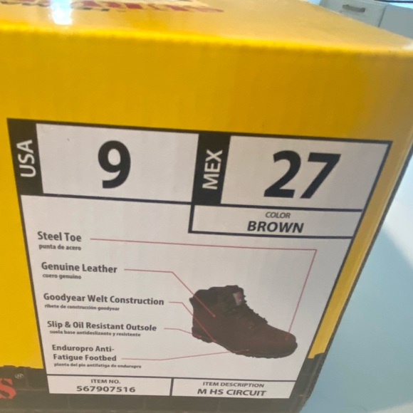 HERMAN Survivors Steel Toe Leather -Oil Resistant & Slip Resistant Work Boot -9 - Picture 5 of 6